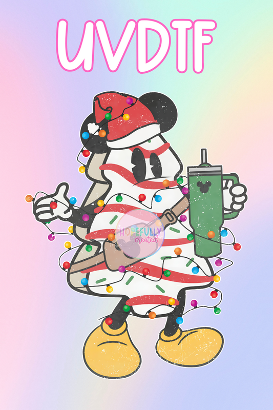 Christmas Cake Mouse UVDTF Decal