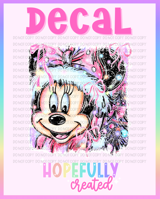 Christmas Mouse Decal-1129 VIP