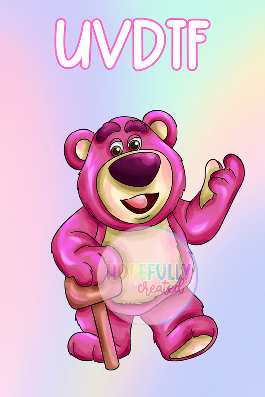Pink Bear UVDTF Decal
