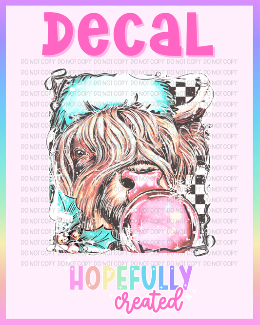 Christmas Cow Decal-1131