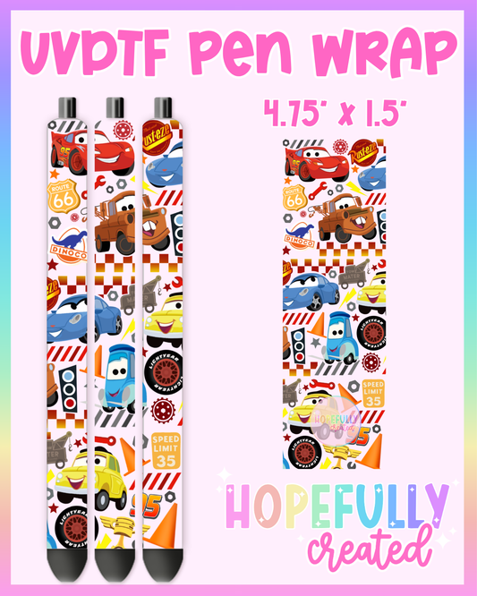 Cars UVDTF Pen Wrap