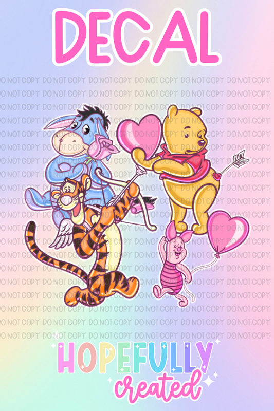 Bear Valentine Decal-660 VIP