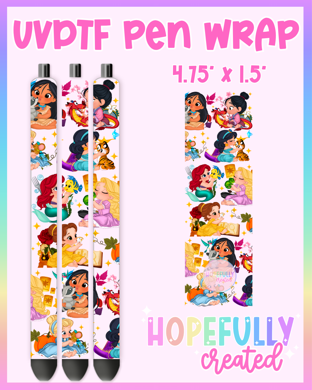 Princess UVDTF Pen Wrap