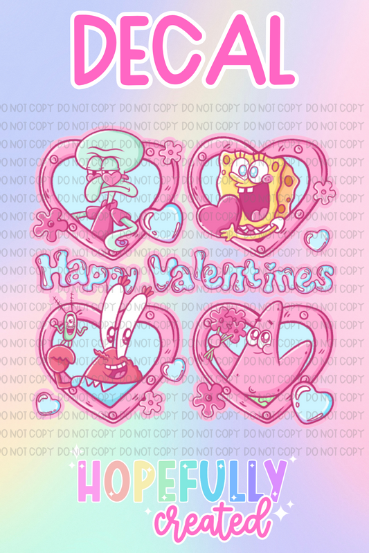 Sponge Valentine Decal-663 VIP
