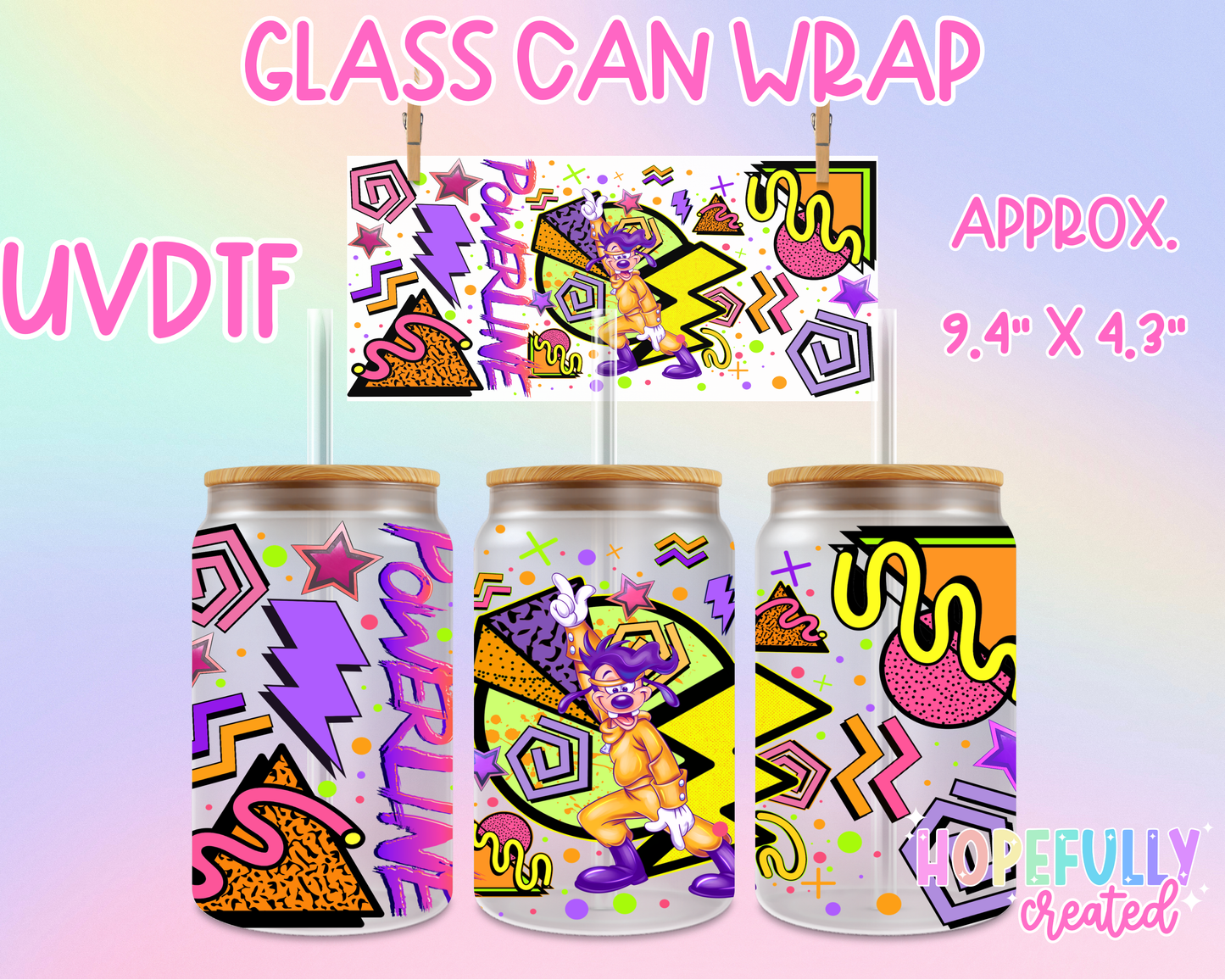 Powerline UVDTF Glass Can Wrap