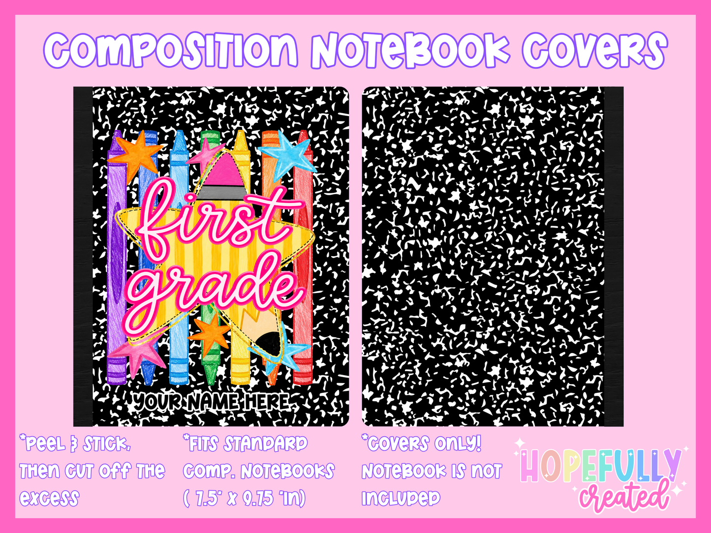Pencil Star Composition Notebook Cover