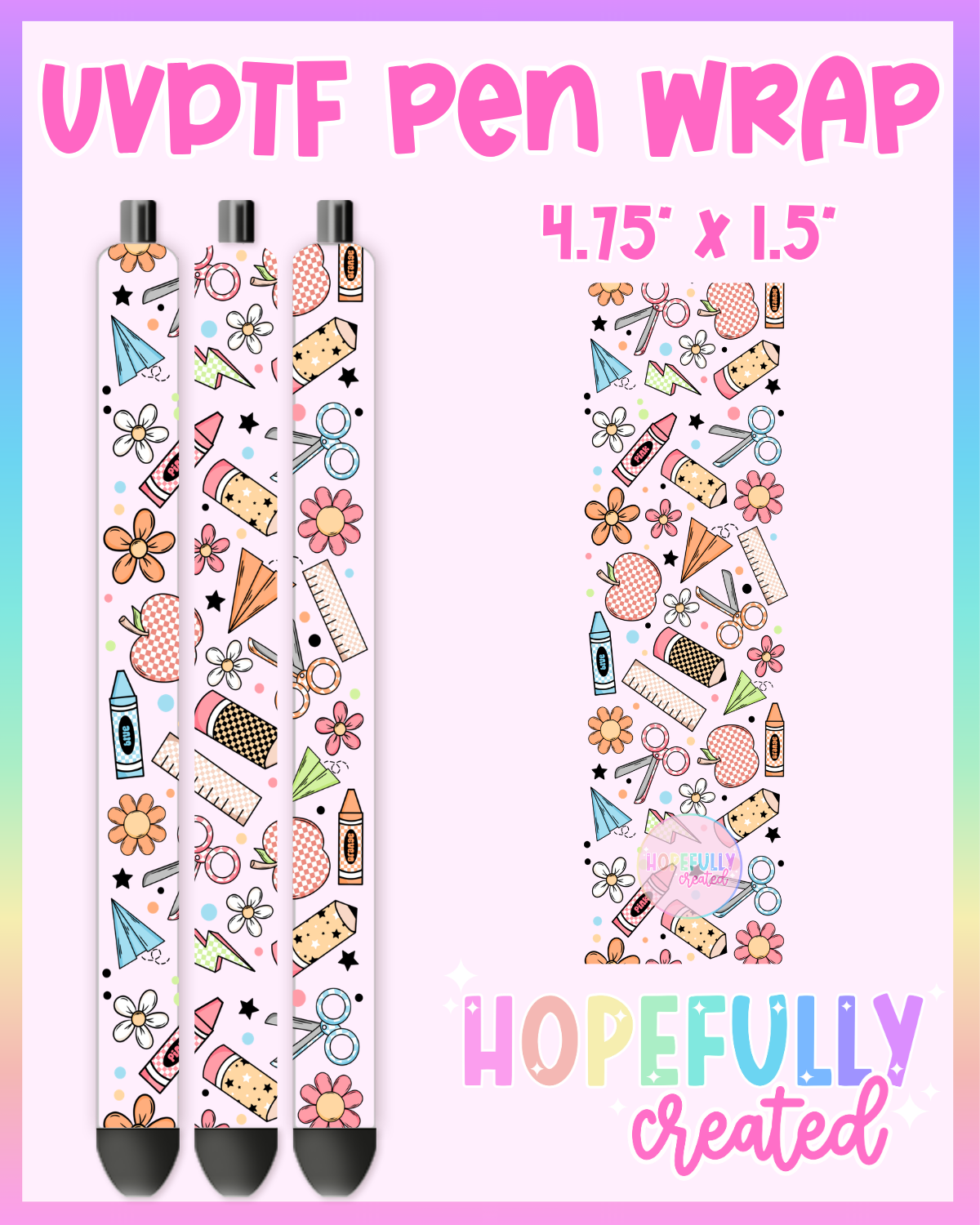Floral School UVDTF Pen Wrap