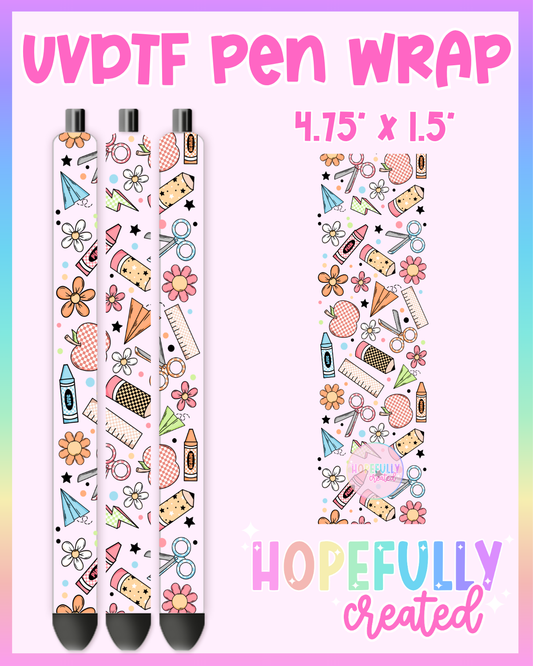 Floral School UVDTF Pen Wrap