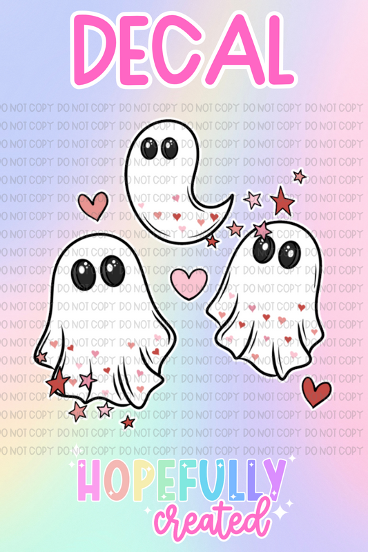 Ghost valentine Decal-676