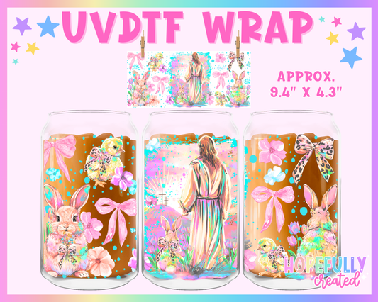 Jesus Easter UVDTF Glass Can Wrap