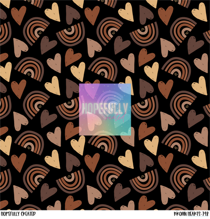 Brown Hearts Vinyl Collection - 748