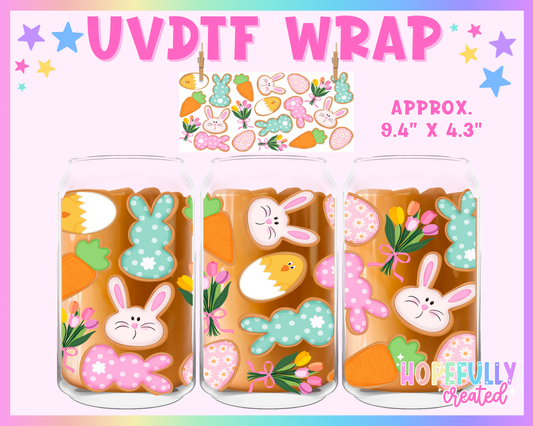 Easter Cookies UVDTF Glass Can Wrap