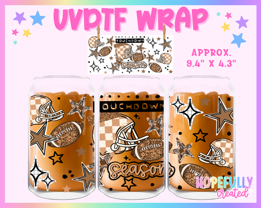 Touchdown Season UVDTF Glass Can Wrap