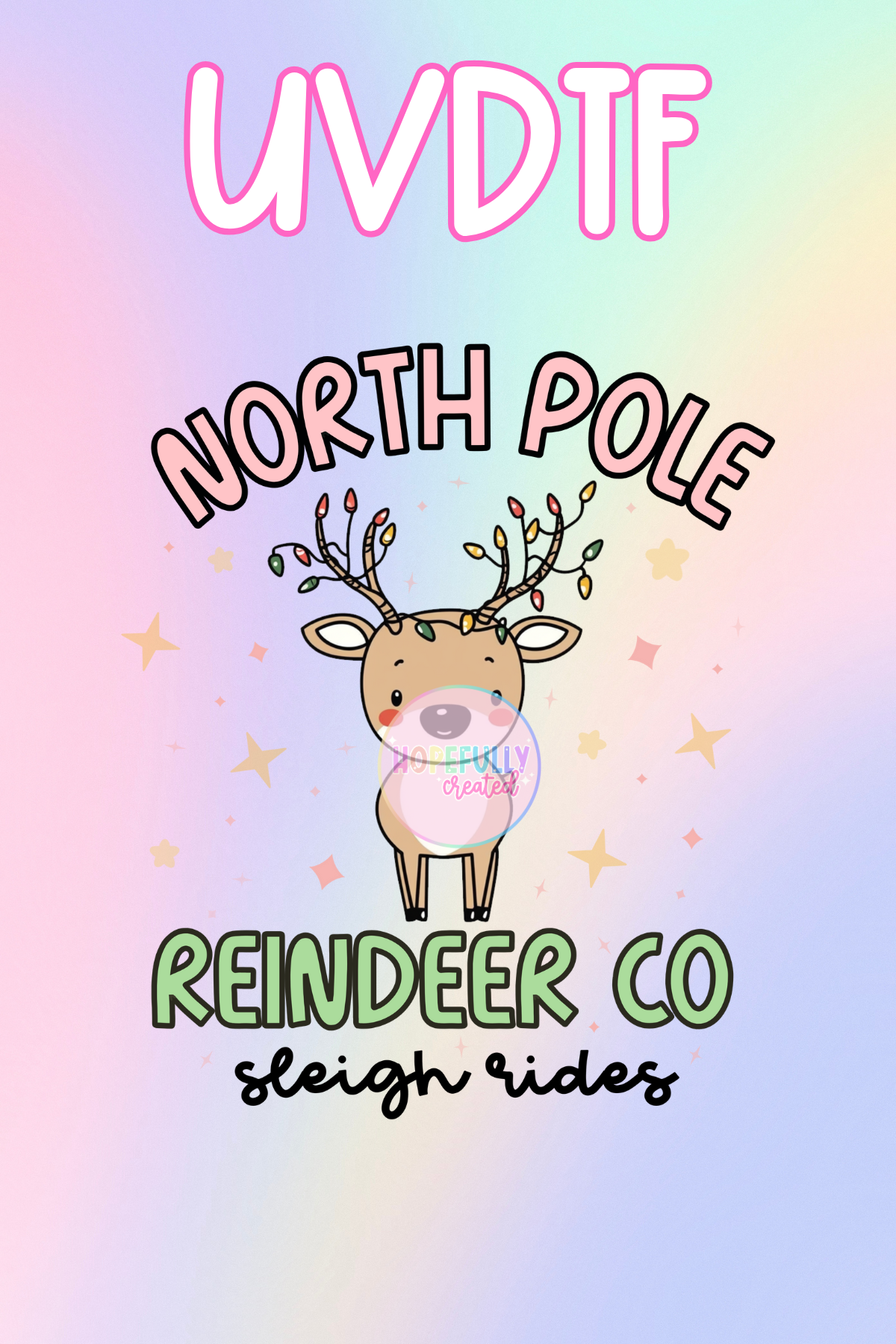 Reindeer UVDTF Decal