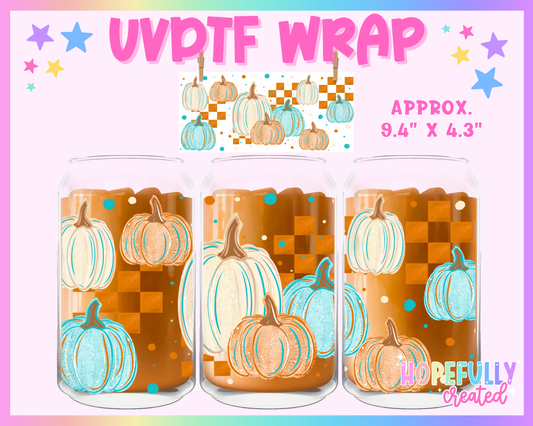 Pumpkins UVDTF Glass Can Wrap