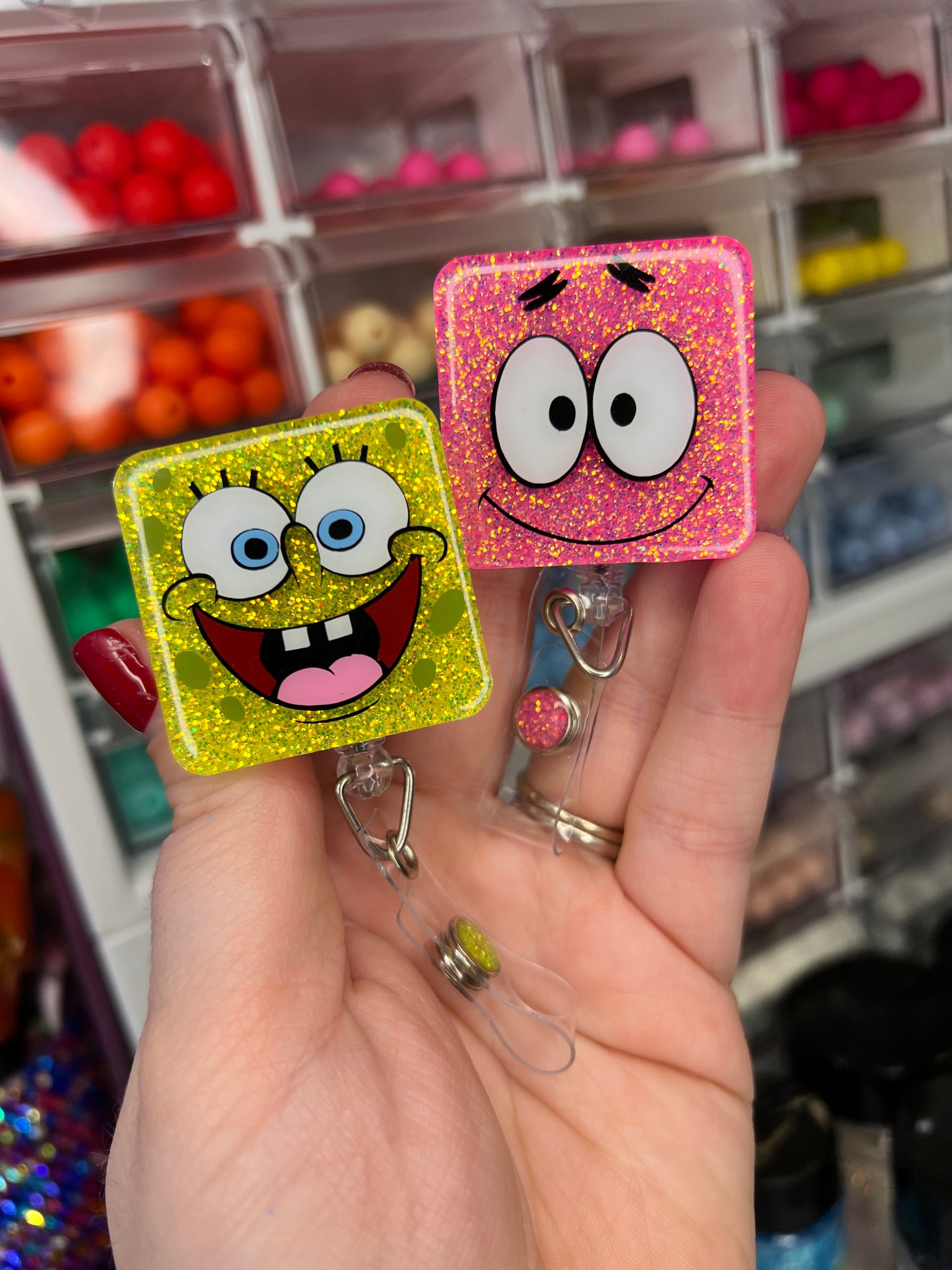 SpongeBob and Patrick Best Friend Badge Reel Set – Hopefully Created