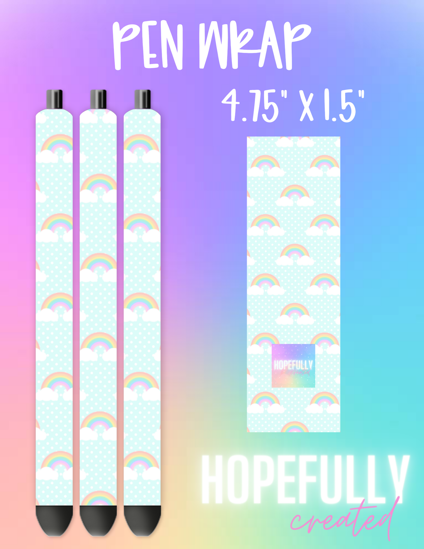 Pastel Rainbow Pen Wrap-292