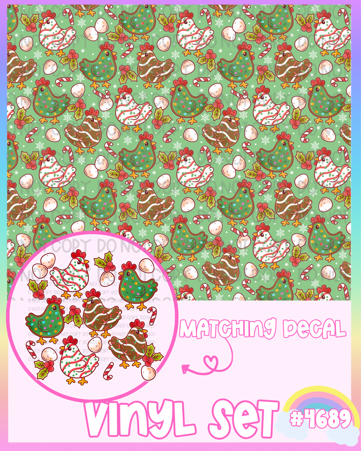 Christmas Chickens Vinyl Set
