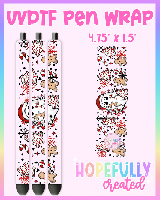 Christmas Ghost UVDTF Pen Wrap