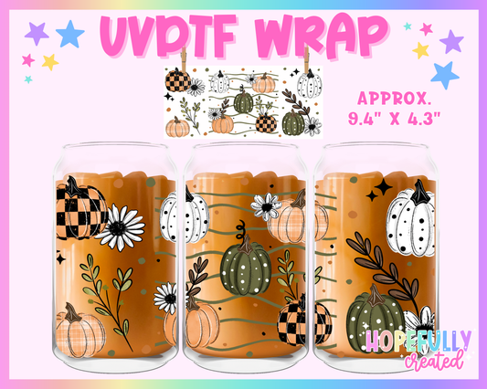 Pumpkins UVDTF Glass Can Wrap