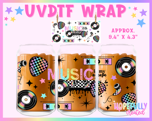Music UVDTF Glass Can Wrap