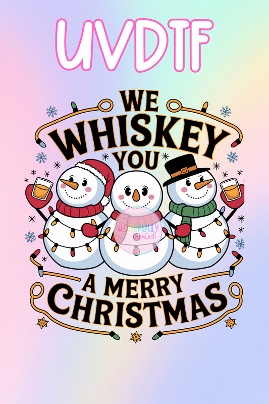 Whiskey Christmas UVDTF Decal