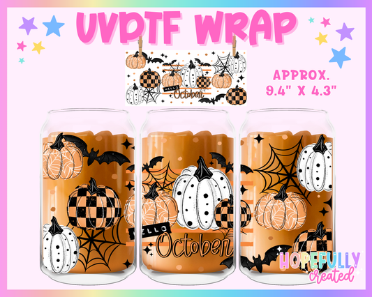 Hello October UVDTF Glass Can Wrap