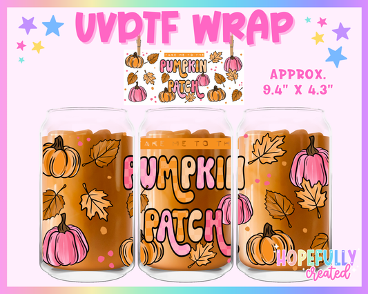 Pumpkin Patch UVDTF Glass Can Wrap
