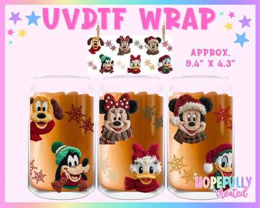 Yarn Mouse UVDTF Glass Can Wrap