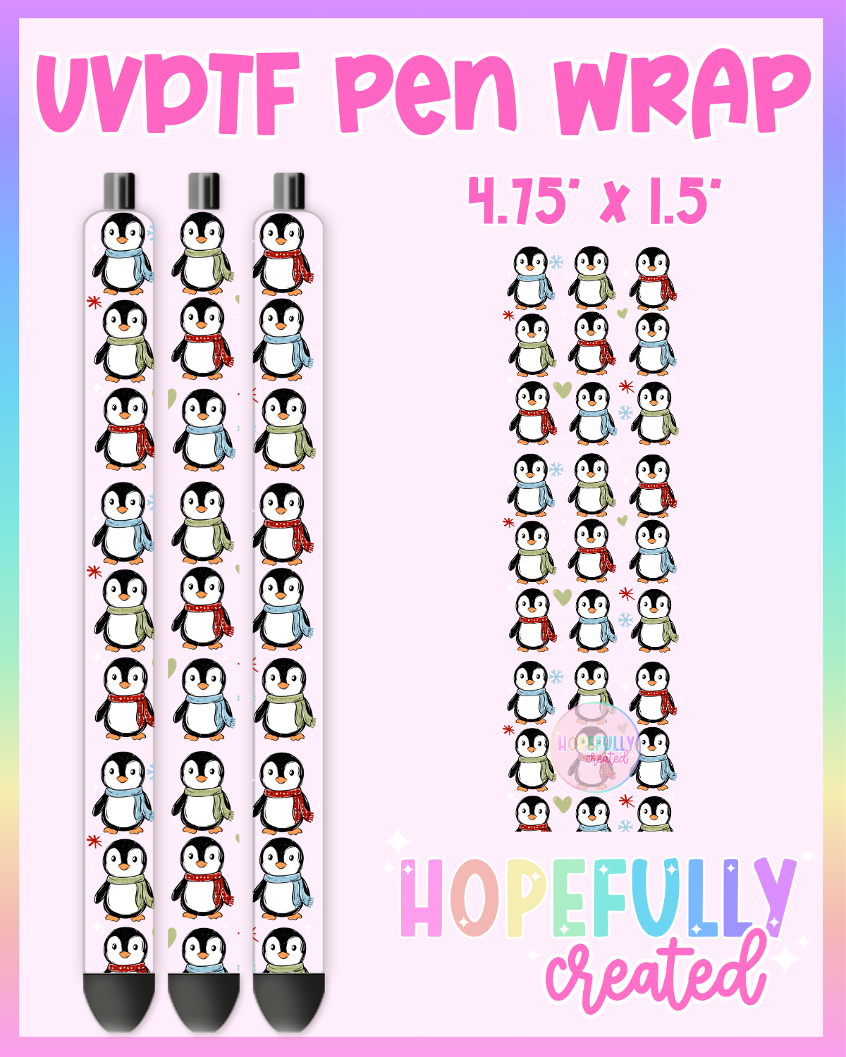 Penguins UVDTF Pen Wrap