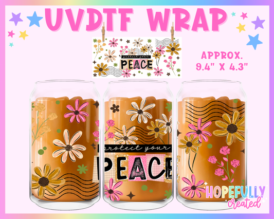Protect your Peace UVDTF Glass Can Wrap