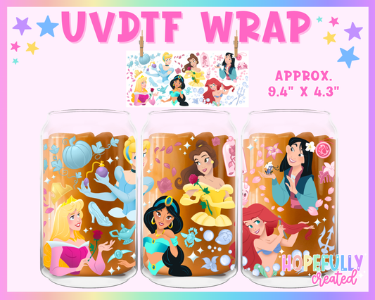 Princess UVDTF Glass Can Wrap
