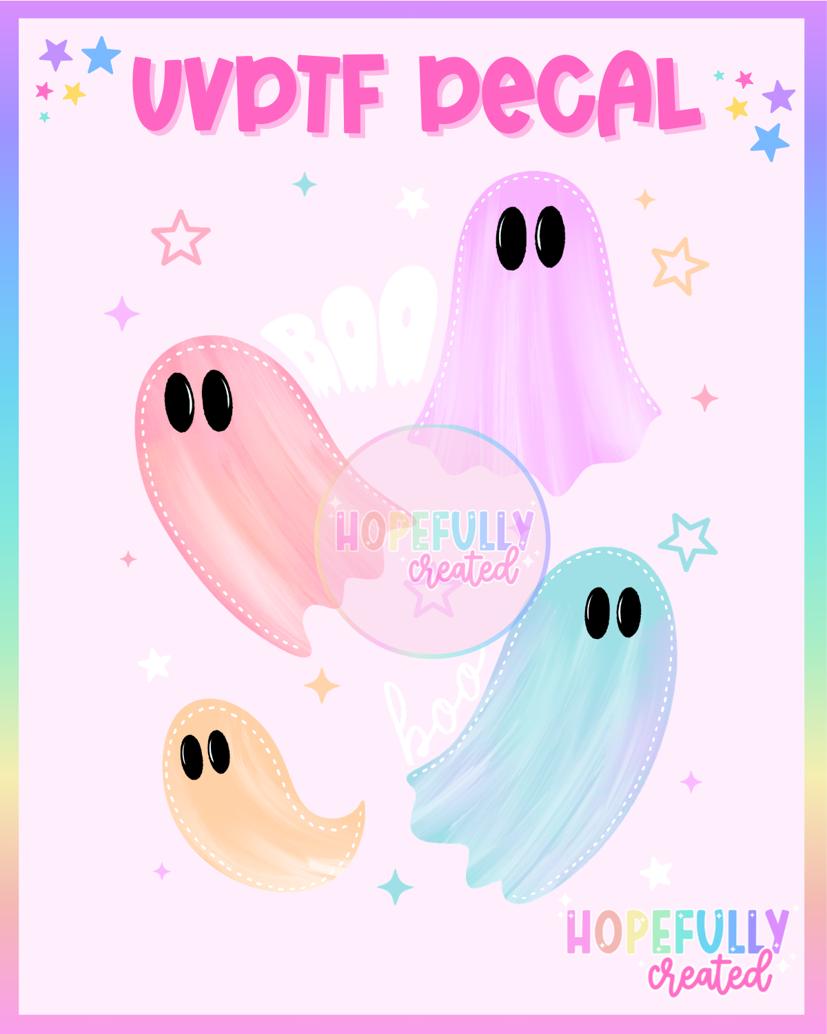 Pastel Ghosts UVDTF Decal