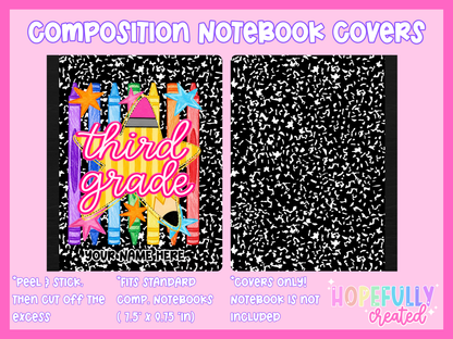 Pencil Star Composition Notebook Cover