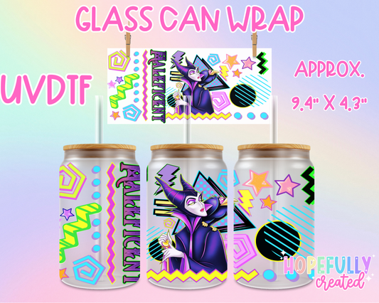Maleficent UVDTF Glass Can Wrap