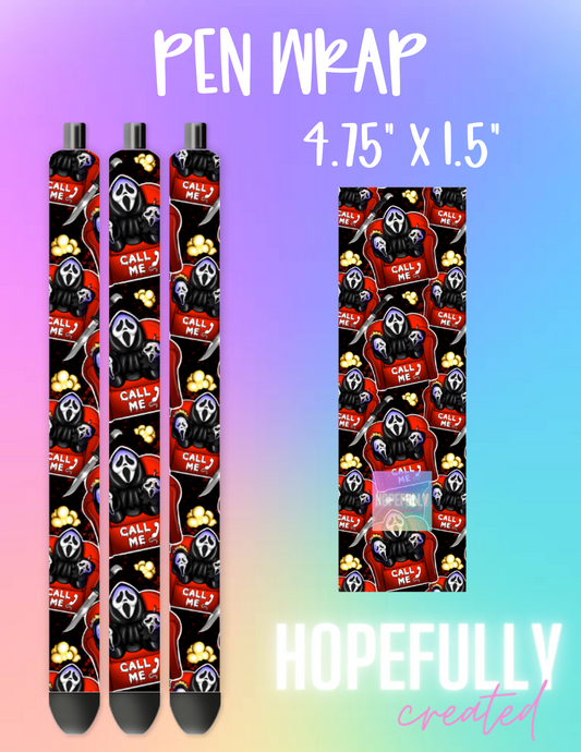 Ghostface Movie Pen Wrap-543