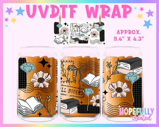 All Booked UVDTF Glass Can Wrap