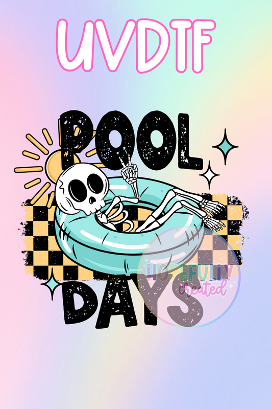 Pool Days UVDTF Decal