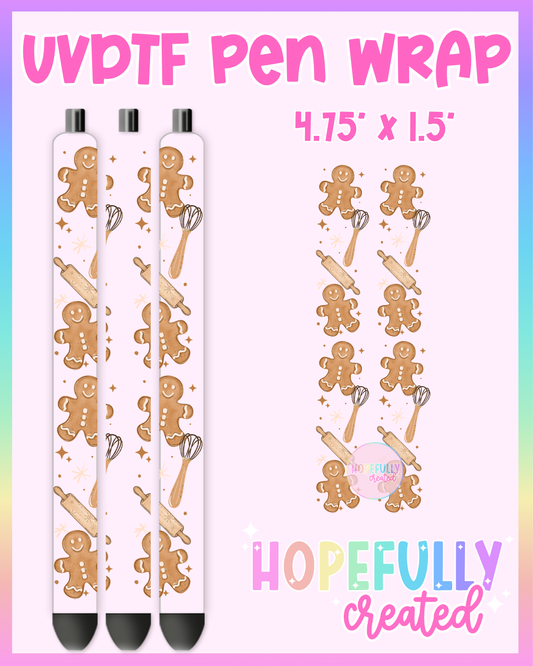 Gingerbread Baking UVDTF Pen Wrap
