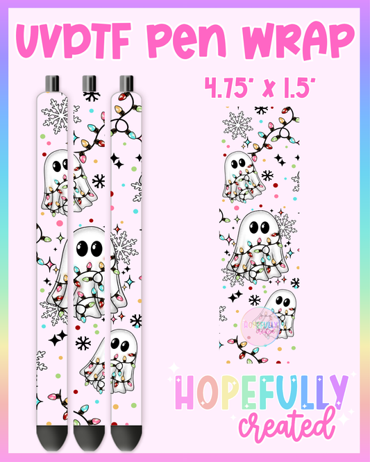 Christmas Ghost UVDTF Pen Wrap