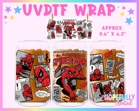 Spider UVDTF Glass Can Wrap