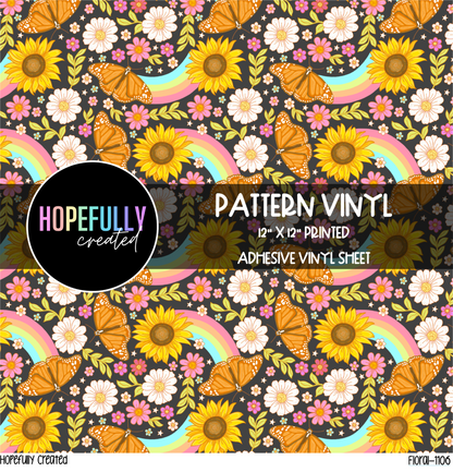 Floral Butterfly Vinyl Collection- 1106