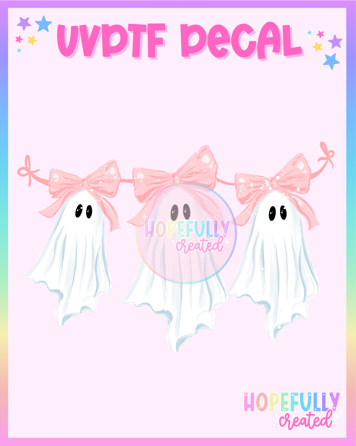 Pink Ghosts UVDTF Decal
