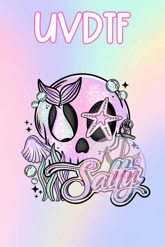 Salty Skull UVDTF Decal
