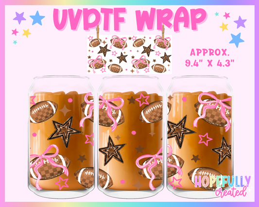 Football UVDTF Glass Can Wrap