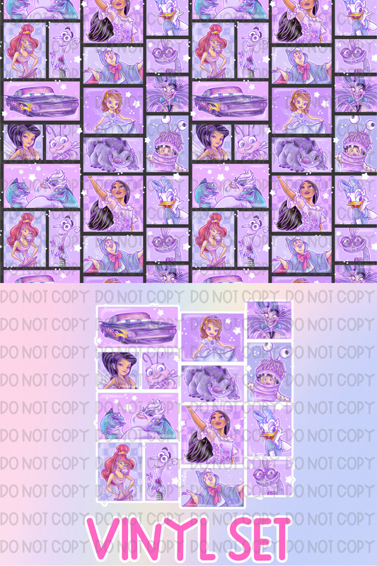 Purple Characters Vinyl Set