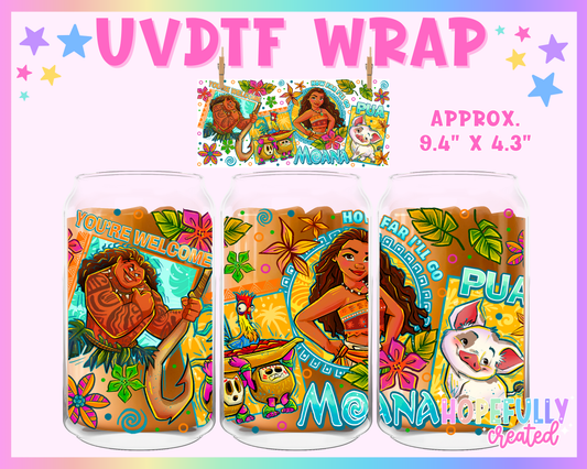 Sea Princess UVDTF Glass Can Wrap