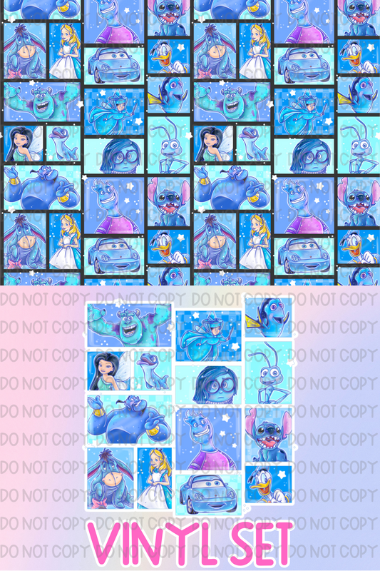 Blue Characters Vinyl Set