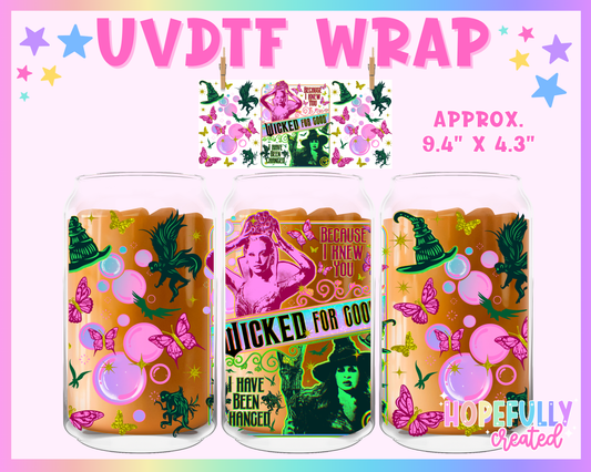 Wicked UVDTF Glass Can Wrap