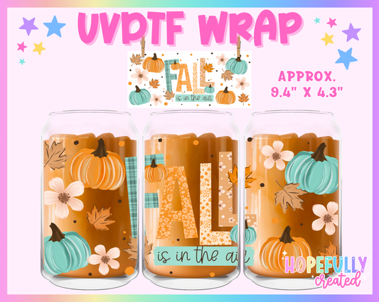 Fall is in the Air UVDTF Glass Can Wrap